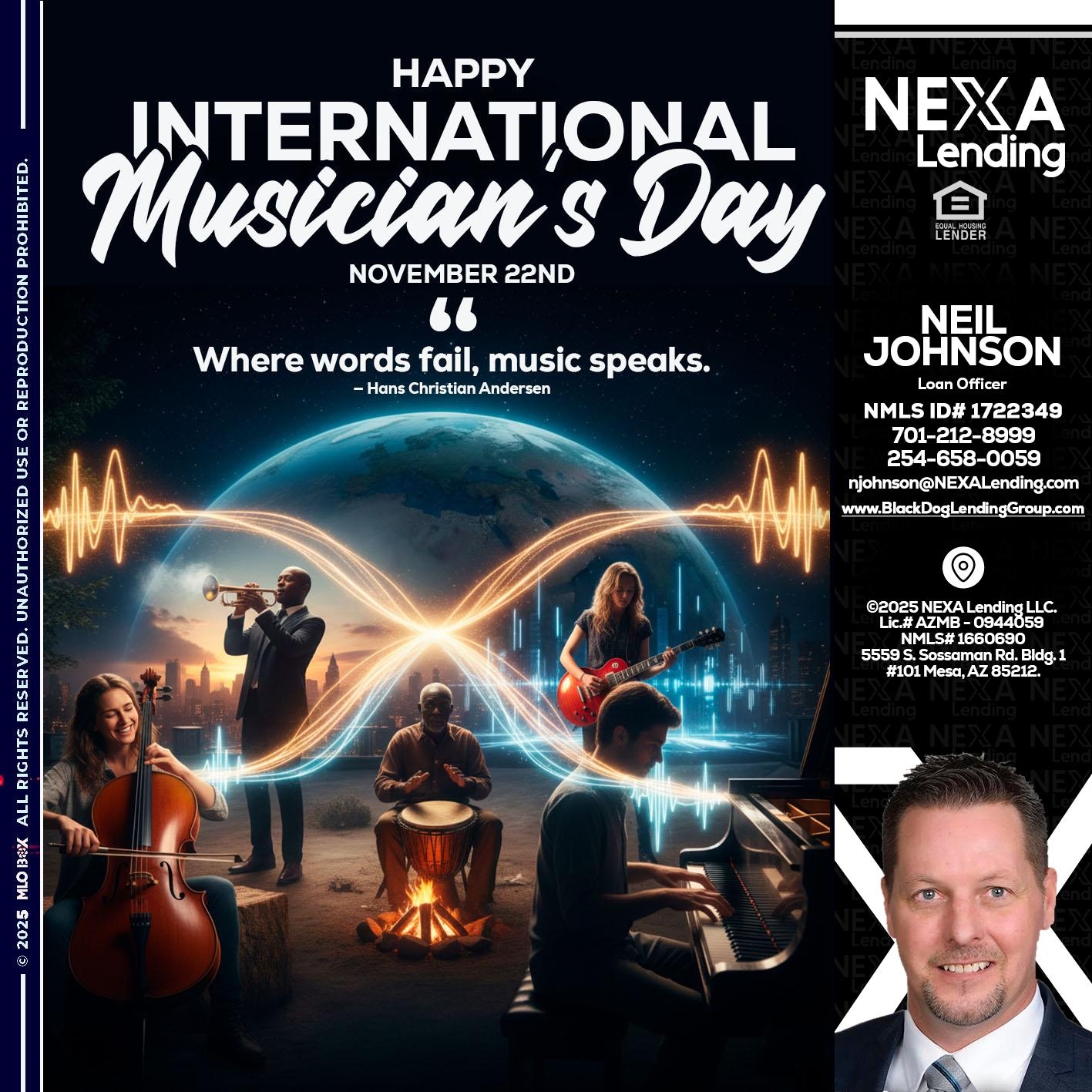 HAPPY INTERNATIONAL MUSICIAN’S DAY - Neil Johnson - Branch Manager