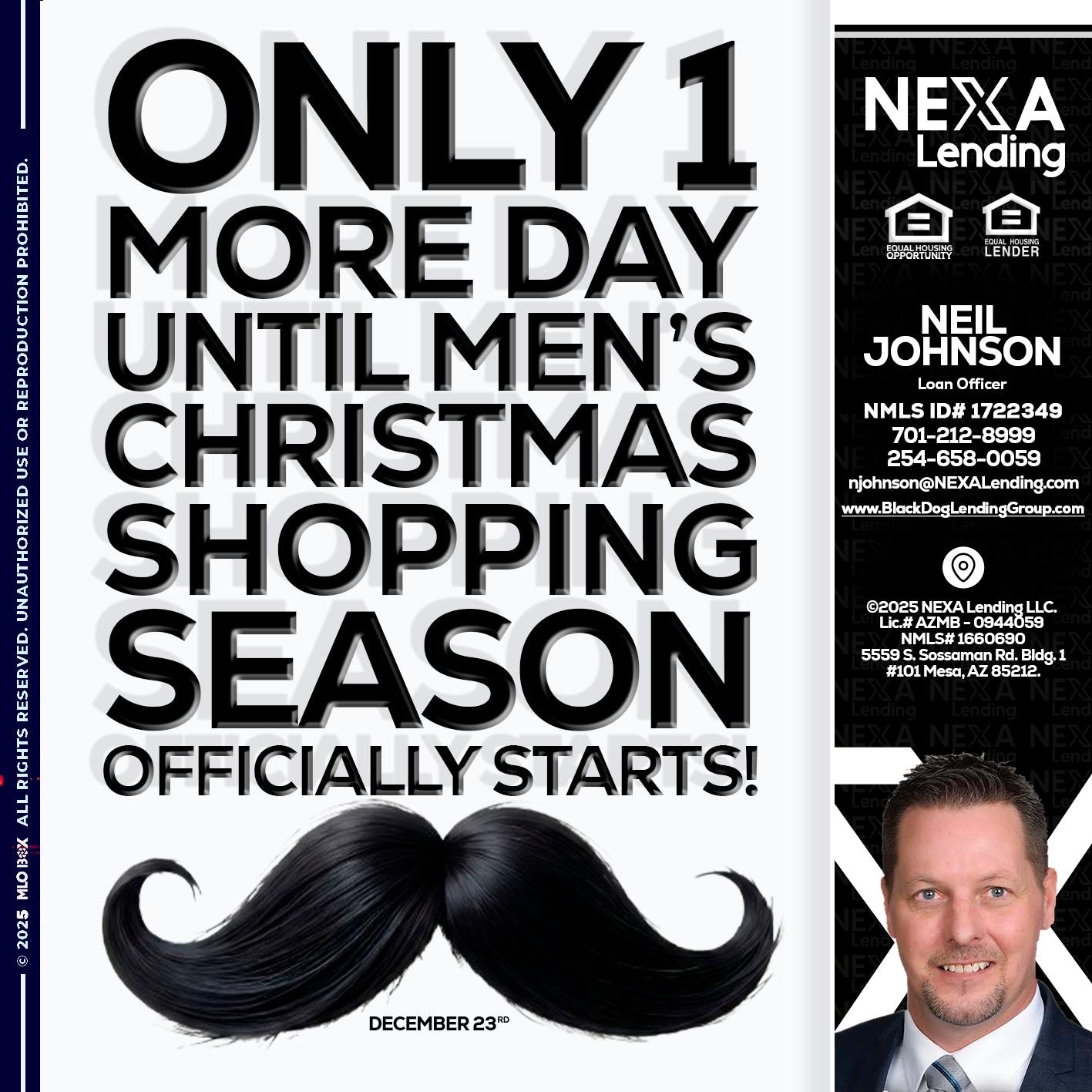 ONLY 1 DAY - Neil Johnson -Branch Manager