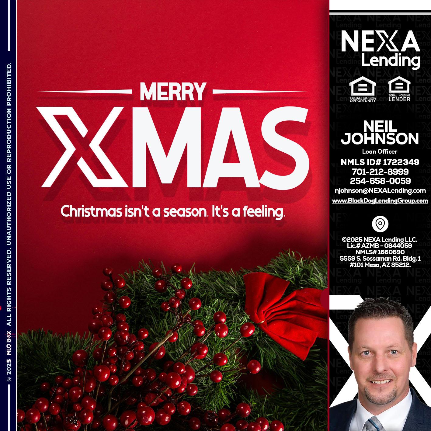merry xmas - Neil Johnson -Branch Manager