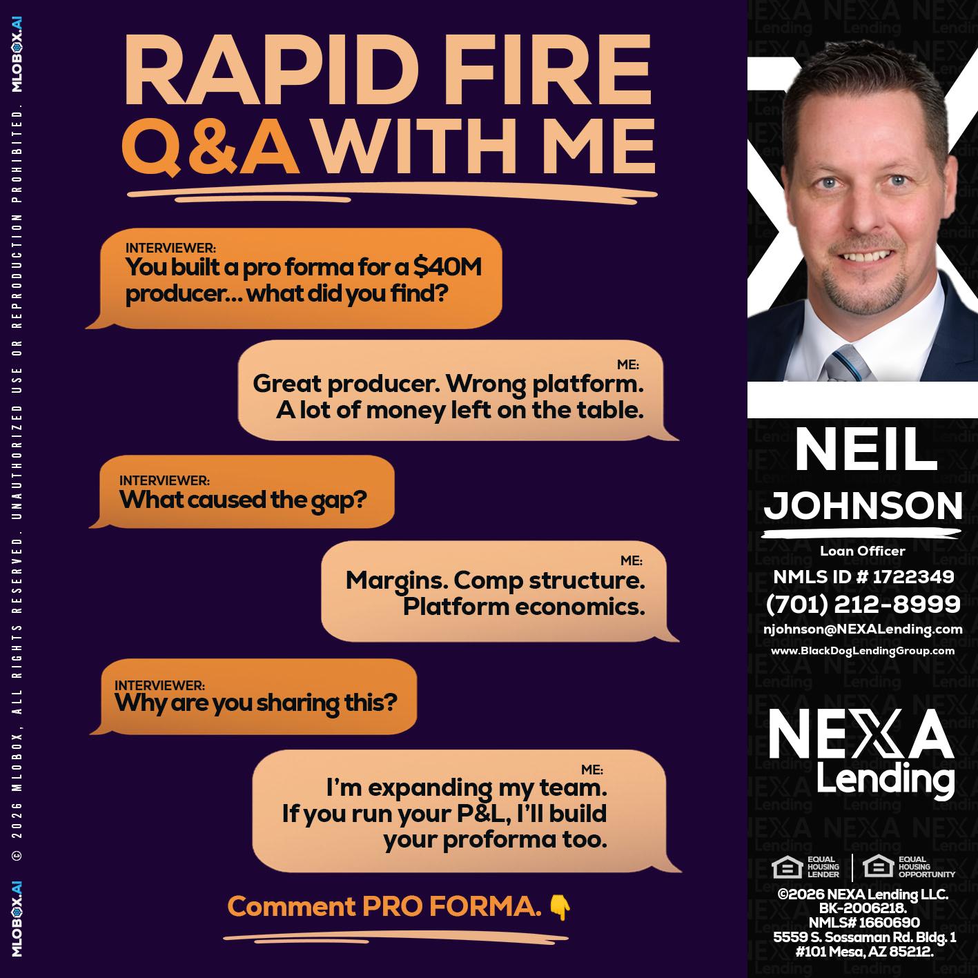 RAPID FIRE - Neil Johnson -Branch Manager