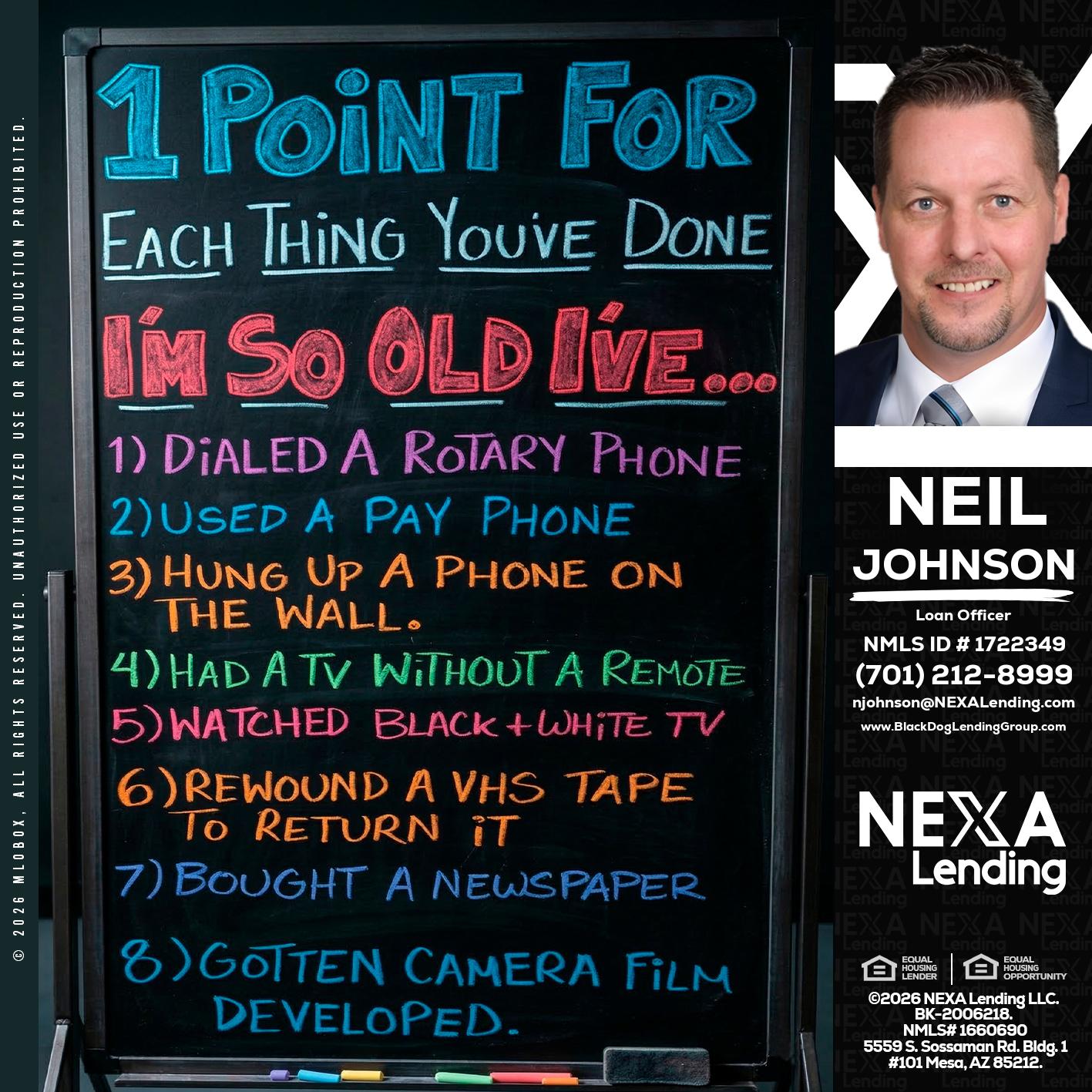 1 point for - Neil Johnson -Branch Manager