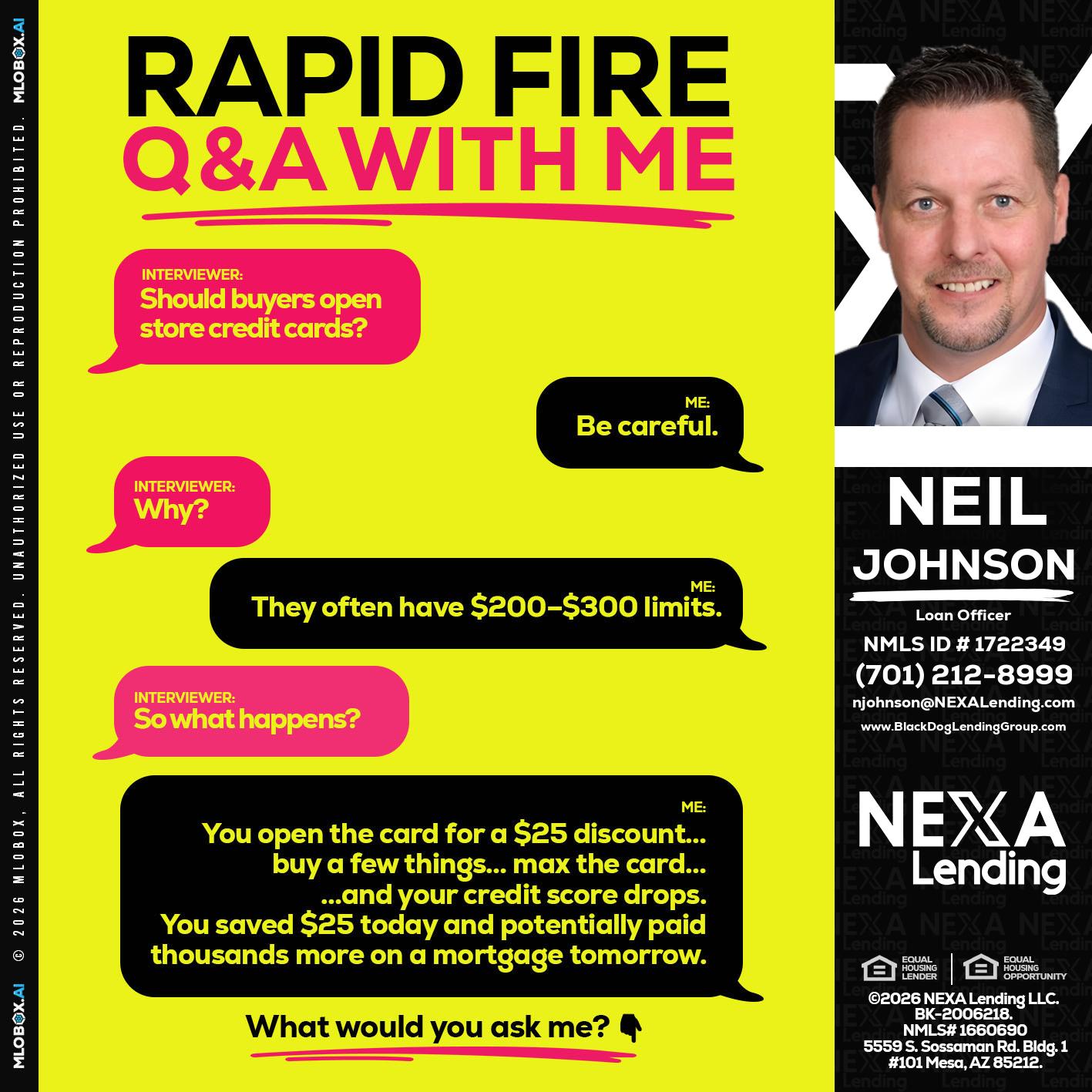 RAPID FIRE Q&A - Neil Johnson -Branch Manager