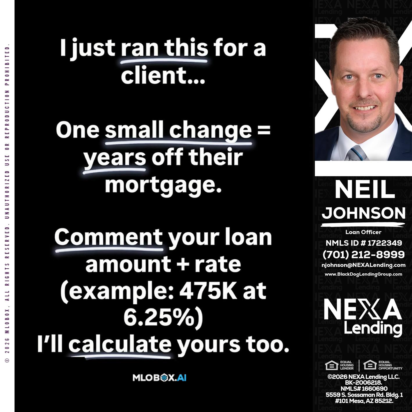 I JUST RAN - Neil Johnson -Branch Manager