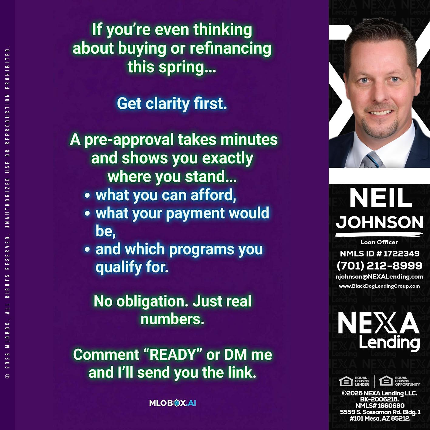 IF YOU THINKING - Neil Johnson -Branch Manager